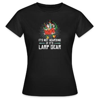 Larp |Live-Action-Rollenspiel |Larpen |Larp - Frauen T-Shirt - Schwarz - Vorne - AI Model Female 172 dark (172cm)
