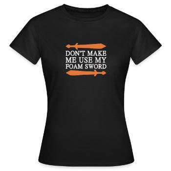 Larp |Live-Action-Rollenspiel |Larpen |Larp - Frauen T-Shirt - Schwarz - Vorne - AI Model Female 172 dark (172cm)