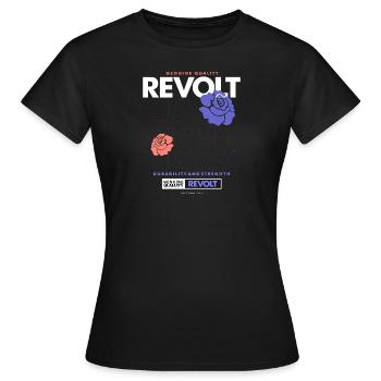 Revolt Streetwear - Frauen T-Shirt - Schwarz - Vorne - AI Model Female 172 dark (172cm)