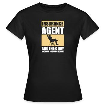 Agent d’assurance Évaluateur Courtier d’assurance - T-shirt Femme - noir - Devant - AI Model Female 172 dark (172cm)