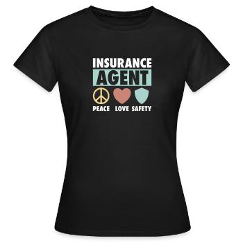 Agent d’assurance Évaluateur Courtier d’assurance - T-shirt Femme - noir - Devant - AI Model Female 172 dark (172cm)