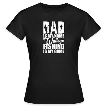Zander Pike Fishing Anglers - Women's T-Shirt - black - Front - AI Model Female 172 dark (172cm)