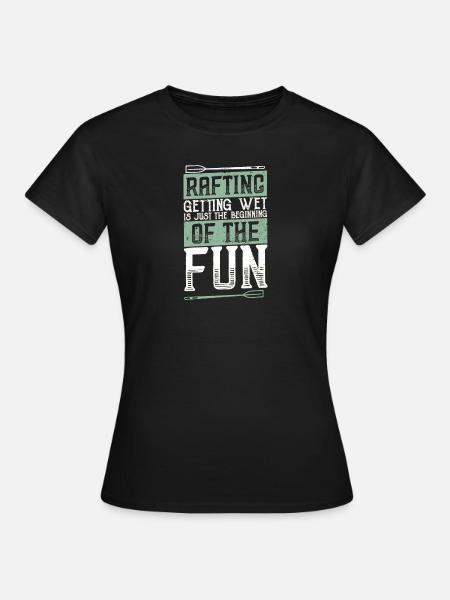 Fluss Rafting - Frauen T-Shirt - Schwarz