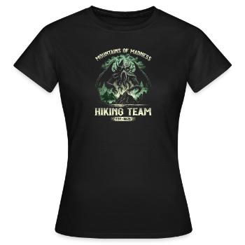 Cthulhu Mountains Of Madness Hiking Team, Cosmic - Frauen T-Shirt - Schwarz - Vorne - AI Model Female 172 dark (172cm)