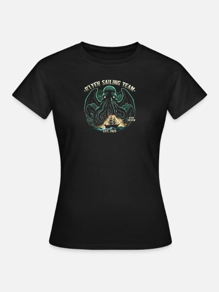 Cthulhu R’lyeh Sailing Team, Cosmic Horror Cthulhu - T-shirt Femme - noir