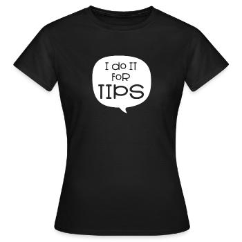 Diner Bar Waitress Waiter - Women's T-Shirt - black - Front - AI Model Female 172 dark (172cm)