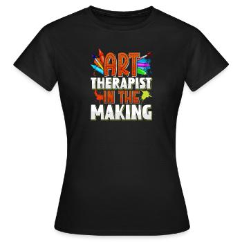 Art-Thérapeute, Dessin Graphique, Design d’Art - T-shirt Femme - noir - Devant - AI Model Female 172 dark (172cm)