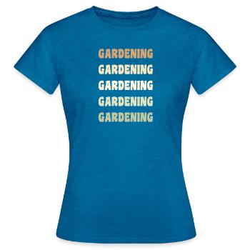 Aimer le plein air Jardinage Conservation Hommes - T-shirt Femme - bleu saphir antique chiné - Devant - AI Model Female 172 dark (172cm)