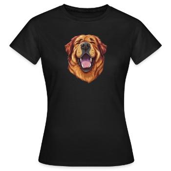 Do Khyi | Tibetan Mastiff | Tibetan Mastiff | Cartoon - Women's T-Shirt - black - Front - AI Model Female 172 dark (172cm)