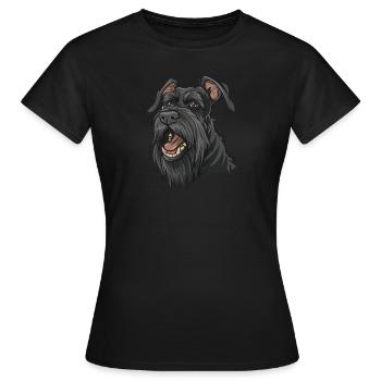 Schnauzer géant | Schnauzer géant | Caricature - T-shirt Femme - noir - Devant - AI Model Female 172 dark (172cm)