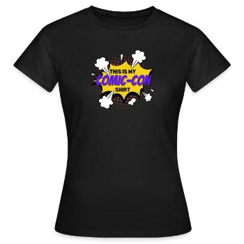 Comic convention Comics This is my Comic-Con - Women's T-Shirt - black - Front - AI Model Female 172 dark (172cm)