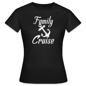 Croisière en famille Vacances - T-shirt Femme - noir - Devant - AI Model Female 172 dark (172cm)