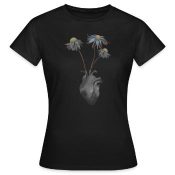 Totes Herz - Frauen T-Shirt - Schwarz - Vorne - AI Model Female 172 dark (172cm)