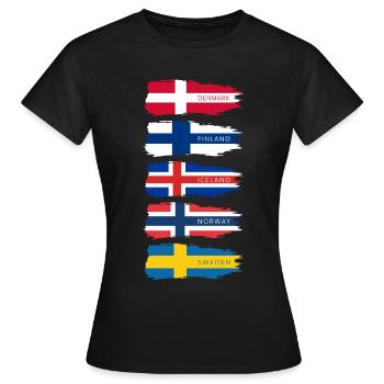 Scandinavie - T-shirt Femme - noir - Devant - AI Model Female 172 dark (172cm)