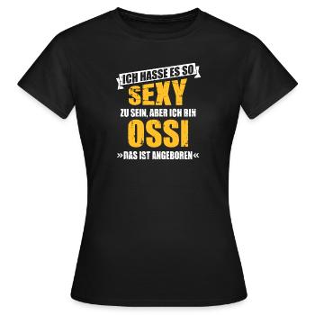 Ossi - T-shirt Femme - noir - Devant - AI Model Female 172 dark (172cm)