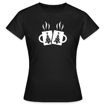 Marché de Noël - T-shirt Femme - noir - Devant - AI Model Female 172 dark (172cm)