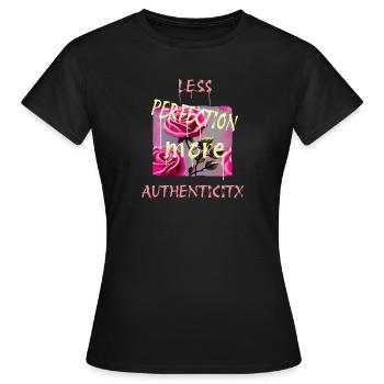 Authenticity Design - Women's T-Shirt - black - Front - AI Model Female 172 dark (172cm)
