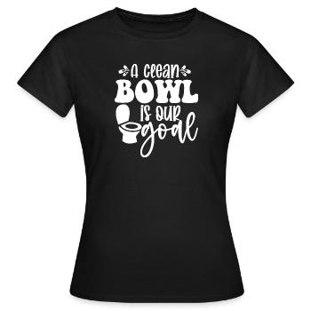 Toilette toilette dicton - T-shirt Femme - noir - Devant - AI Model Female 172 dark (172cm)