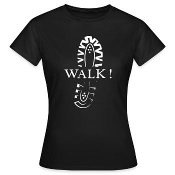 running shoe icon shoe print nature runner icon - Women's T-Shirt - black - Front - AI Model Female 172 dark (172cm)