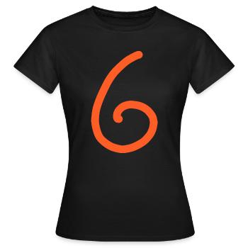 6 Numéro six Numéro Anniversaire - T-shirt Femme - noir - Devant - AI Model Female 172 dark (172cm)