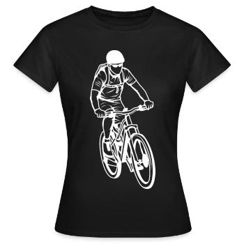 Croquis de vététiste - T-shirt Femme - noir - Devant - AI Model Female 172 dark (172cm)