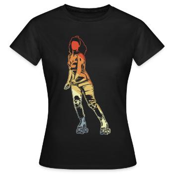Roller skater - Women's T-Shirt - black - Front - AI Model Female 172 dark (172cm)