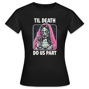 Bride or The Bachelor Party Gift Zombie Bride - Women's T-Shirt - black - Front - AI Model Female 172 dark (172cm)