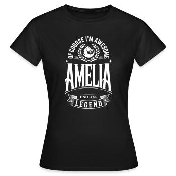 Amelia Name - The Endless Legend, Truly Awesome - Women's T-Shirt - black - Front - AI Model Female 172 dark (172cm)
