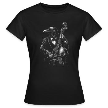 Raven Jazz Maestro - Frauen T-Shirt - Schwarz - Vorne - AI Model Female 172 dark (172cm)