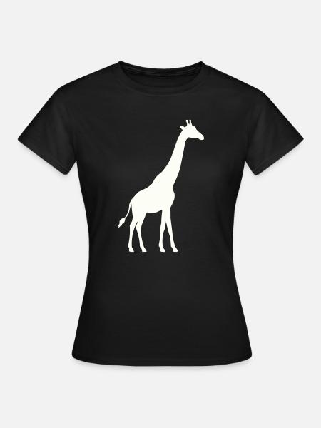 Giraffe Silhouette - Frauen T-Shirt - Schwarz