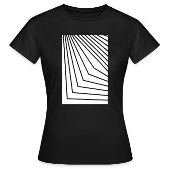 Angular Concentric Lines - Women's T-Shirt - black - Front - AI Model Female 172 dark (172cm)