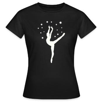 Dancer in the Star Dance - Women's T-Shirt - black - Front - AI Model Female 172 dark (172cm)