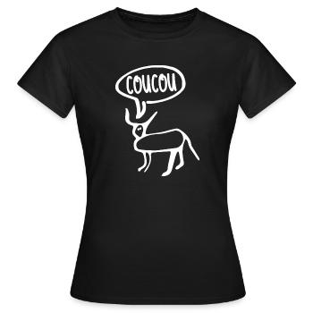 Petite perruche - T-shirt Femme - noir - Devant - AI Model Female 172 dark (172cm)