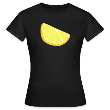 tranche de citron - T-shirt Femme - noir - Devant - AI Model Female 172 dark (172cm)