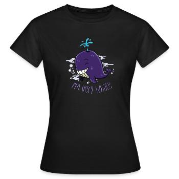I'm very whale - T-shirt Femme - noir - Devant - AI Model Female 172 dark (172cm)