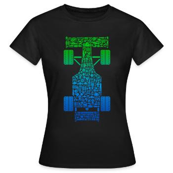 Voiture de course Voiture de sport Garçons Motorsport Voiture de course - T-shirt Femme - noir - Devant - AI Model Female 172 dark (172cm)