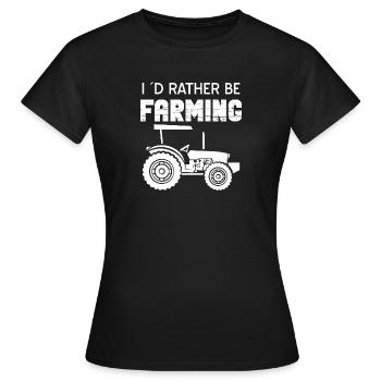 Farmer Landwirt Vintage Bauernhof Traktor Sprüche - Frauen T-Shirt - Schwarz - Vorne - AI Model Female 172 dark (172cm)