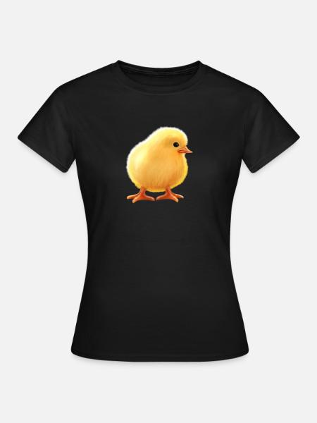 Kleines niedliches Küken - Frauen T-Shirt - Schwarz