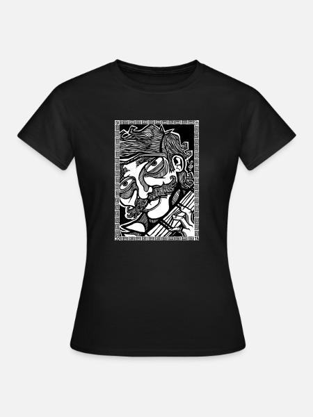 musique moustache - T-shirt Femme - noir