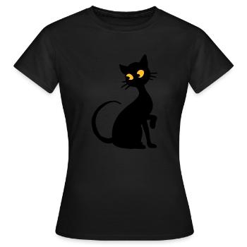 Chat - Frauen T-Shirt - Schwarz - Vorne - AI Model Female 172 dark (172cm)
