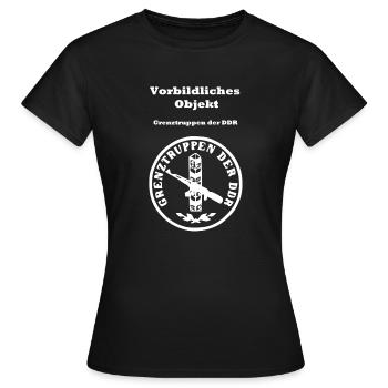 Les troupes frontières d'objets exemplaires de la RDA - T-shirt Femme - noir - Devant - AI Model Female 172 dark (172cm)