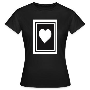 Heart - Frauen T-Shirt - Schwarz - Vorne - AI Model Female 172 dark (172cm)