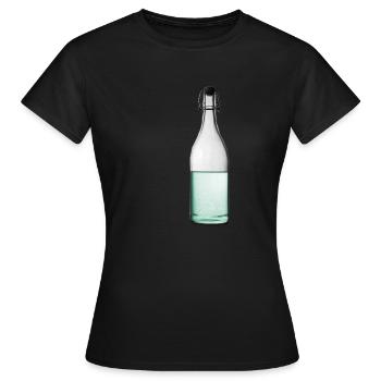 Wasserflasche Flasche Korken - Frauen T-Shirt - Schwarz - Vorne - AI Model Female 172 dark (172cm)
