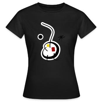 Abstract - Frauen T-Shirt - Schwarz - Vorne - AI Model Female 172 dark (172cm)
