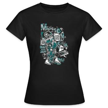 Jungle Music - Women's T-Shirt - black - Front - AI Model Female 172 dark (172cm)
