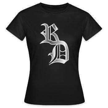rockdiggah logo Rock Kleidung Streetwear - Frauen T-Shirt - Schwarz - Vorne - AI Model Female 172 dark (172cm)