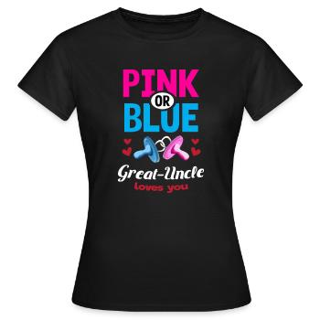 Le grand-oncle rose ou bleu vous aime Le genre révèle - T-shirt Femme - noir - Devant - AI Model Female 172 dark (172cm)