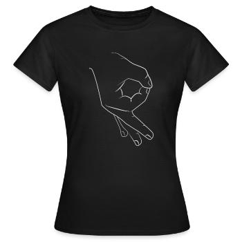 Jetez un coup d’œil, farcez, troll hand - T-shirt Femme - noir - Devant - AI Model Female 172 dark (172cm)