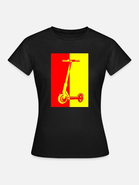 E-Scooter E-Roller Scooter - Frauen T-Shirt - Schwarz