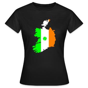Irlande - T-shirt Femme - noir - Devant - AI Model Female 172 dark (172cm)